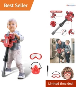 Kids Jackhammer Toy Plastic 11 Inch Realistic Sounds Pretend Play Construction - Picture 1 of 8