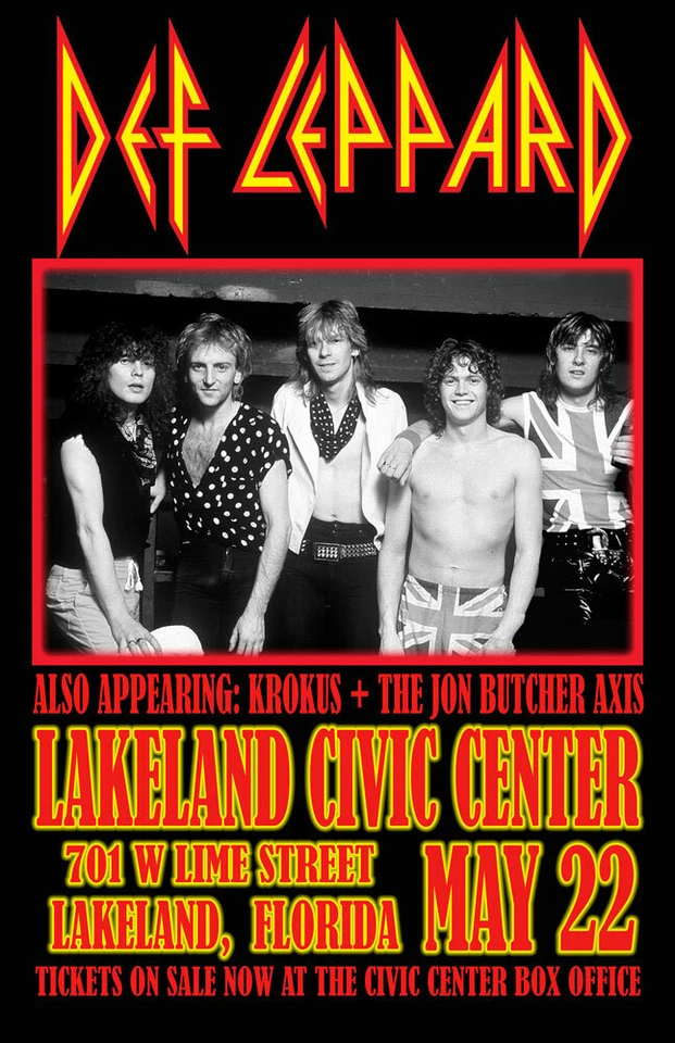DEF LEPPARD REPLICA 1983 CONCERT POSTER - Image 1 of 1