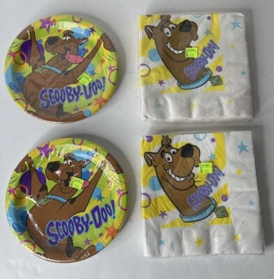De colección 1998 Cartoon Network Scooby Doo Party Express Platos Servilletas Nuevo de Lote Antiguo Paquete Foto 1 de 4