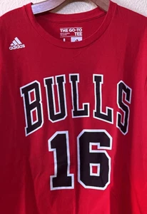 Adidas Chicago Bulls Gasol 16 Red T-Shirt Size L - Picture 1 of 5