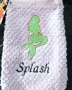 embroidered Soap Pockets Girls Mermaid - Picture 1 of 1
