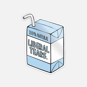 Calcomanía de vinilo Liberal Tears para parachoques de coche - Imagen 1 de 4