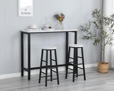 New Practical Modern Faux Marble Black Table Top Bar Table with 2 Bar Chairs