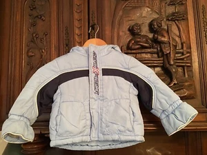 Zero Xposure Boys Youth 12 Months Puffer Hooded Jacket Fleece Lined Blue Zip Up - Picture 1 of 12