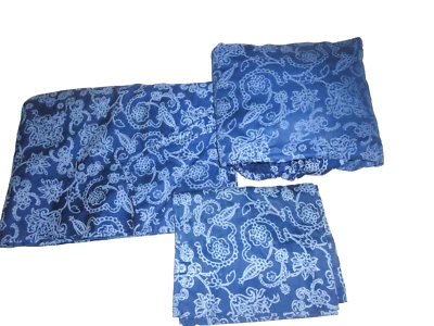 TARGET BLUE ON BLUE JACOBEAN FLORAL SATEEN (3PC) TWIN SHEET SET  - Image 1 of 4