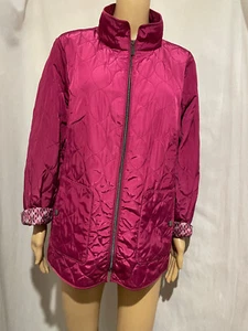 MAGGIE T SIZE 18 PINK QUILTED ZIPPERED ANORAK - Picture 1 of 9