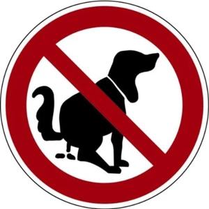 Schild Alu Hier Kein Hundeklo 200 Mm, Kein Hundekot, Verbot Hundetoilette, Keine - Bild 1 von 1