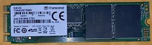 Transcend MTS860 64GB MLC NAND 540MB/s M.2 2280 SATA III Solid State Drive (SSD) - Picture 1 of 3