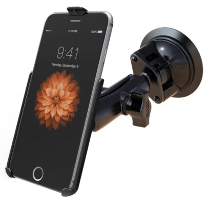 RAM Suction Cup Mount for iPhone 6 7 XS Max, Used w/o Case or Sleeve - Image 1 of 4