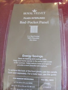 JCP Royal Velvet Plaza Thermal, Interlined Panel Curtain, Claret RED, (50"x84") - Picture 1 of 3