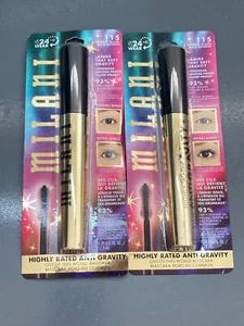 2x Milani Highly Rated Anti Gravity Mascara 0.39oz/11.5mL 115 Intense Black NIB - Picture 1 of 1