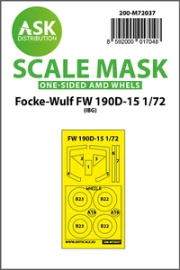 Artscale 1/72 Focke-Wulf Fw 190D-15 einseitige Malmaske für IBG M72037 - Bild 1 von 1