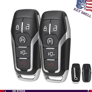 2 Smart Remote Key Fob Shell Case For 2015 2016 2017 Ford F-150 M3N-A2C31243300 - Picture 1 of 8