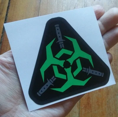 Milspec Mono BIO HAZARD Zombie Gráfico Troquelado Calcomanía Adhesiva Coche Camión Barco GN Foto 1 de 4