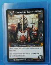 World of Warcraft WoW TCG UNCOMMON Foil CHAIN OF THE SCARLET CRUSADER 38/60