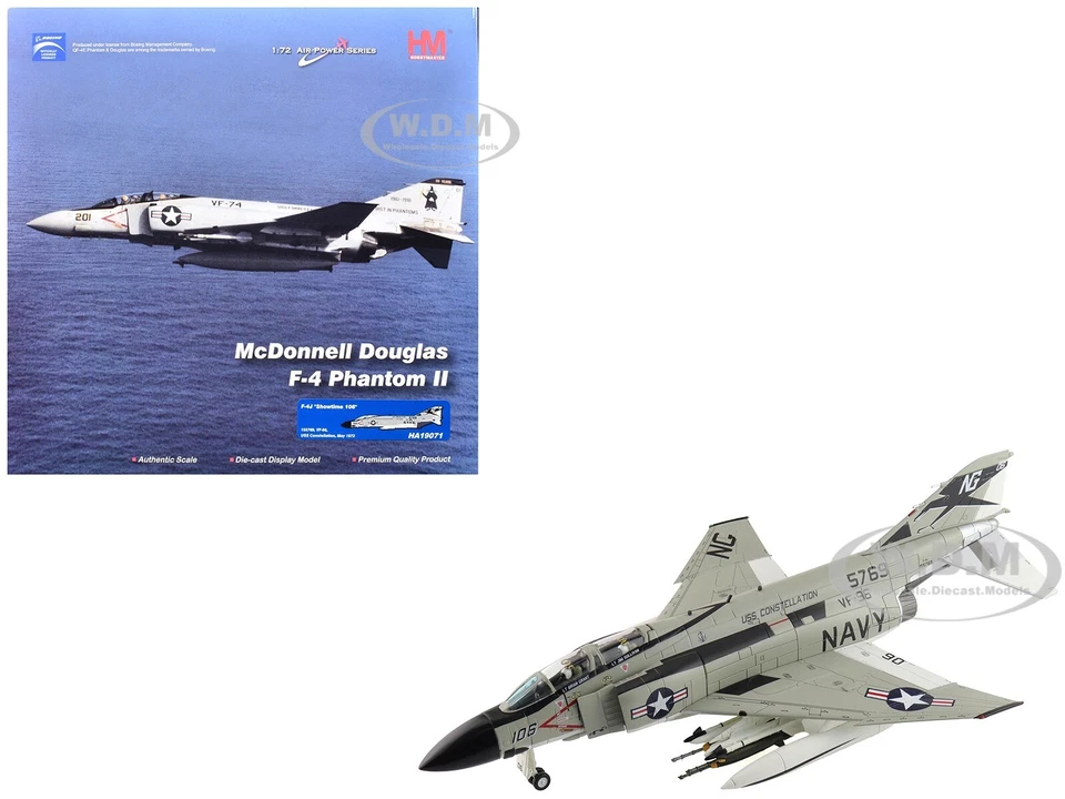 MCDONNELL DOUGLAS F-4J PHANTOM II "VF-96" USN 1/72 MODEL BY HOBBY MASTER HA19071