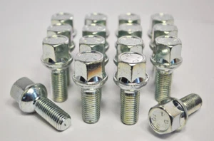 16 x M12 x 1,5, 23 mm Gewinde, Radius Radschrauben (silber) - Bild 1 von 2