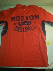 Herren Boston Red Sox Baseball Hände hoch Größe Large rot TShirt - Bild 1 von 6
