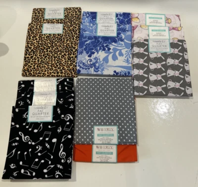 Lot of 12 Fat Quarter 18" x 21" Quilting Printed Cotton Fabric Create It - Image 1 of 4
