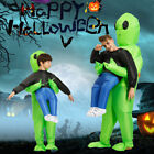 New Scary Halloween Green Alien Inflatable Costume Blow Up Suits Party Dress