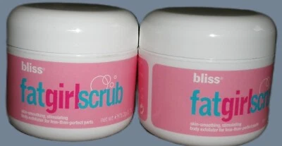 Bliss Fat Girl Scrub Skin Smoothing, Stimulating Body Exfoliator, 2.7 oz X 2 NEW - Image 1 of 3
