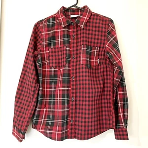 Columbia Womens OMNI-WICK Long Sleeve Shirt Red Plaid Button Top Size 10 As New - Picture 1 of 15