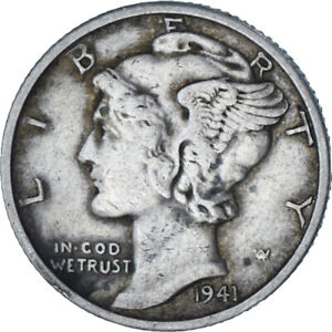 [#1250103] Coin, United States, Dime, 1941, San Francisco, AU, Silver, KM:140