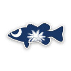 South Carolina Bass Flag Sticker Decal - Weatherproof - Sport Fish Fish Sc