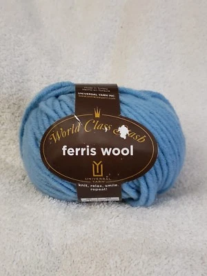 Universal Yarns  #5 wt Stash Ferris Wool Baby Blue 815 color 1.75 oz skein NEW  Foto 1 de 4