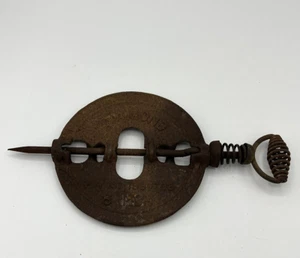 Amortiguador de diamante de hierro fundido Adams CO 6 pulgadas Dubuque IA Primitive tiene número de patente - Imagen 1 de 11