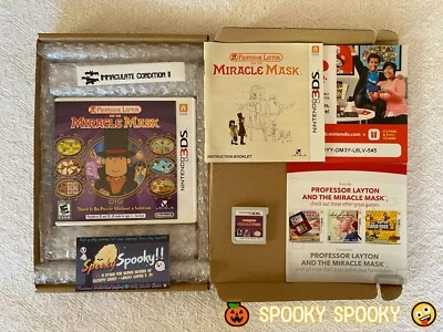 Professor Layton and the Miracle Mask Nintendo 3DS - NTSC-U/C USA Immaculate CIB - Image 1 of 4