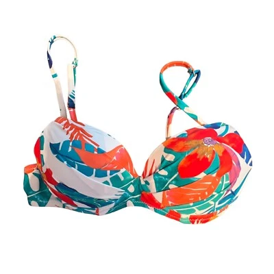 Raisins Juniors' Printed Moonshadow Underwire Bikini Top - Riviera Maya Multi L - Image 1 of 4