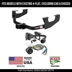 For 02-04 F350 SD Trailer Hitch w/ 7 Pin Wiring Fit w/ exst 4Way Excl C&Cs Curt - Picture 1 of 4