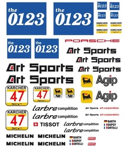#47 Art Sports Porsche 911 GT2 JGTC 1995 calcomanías escala 1/24 - 25 - Imagen 1 de 3