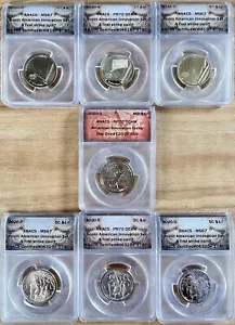 7 2020 ANACS American Innovation Dollars. Proof & BU. PR70, MS67 CT, MD, RI. - Picture 1 of 15