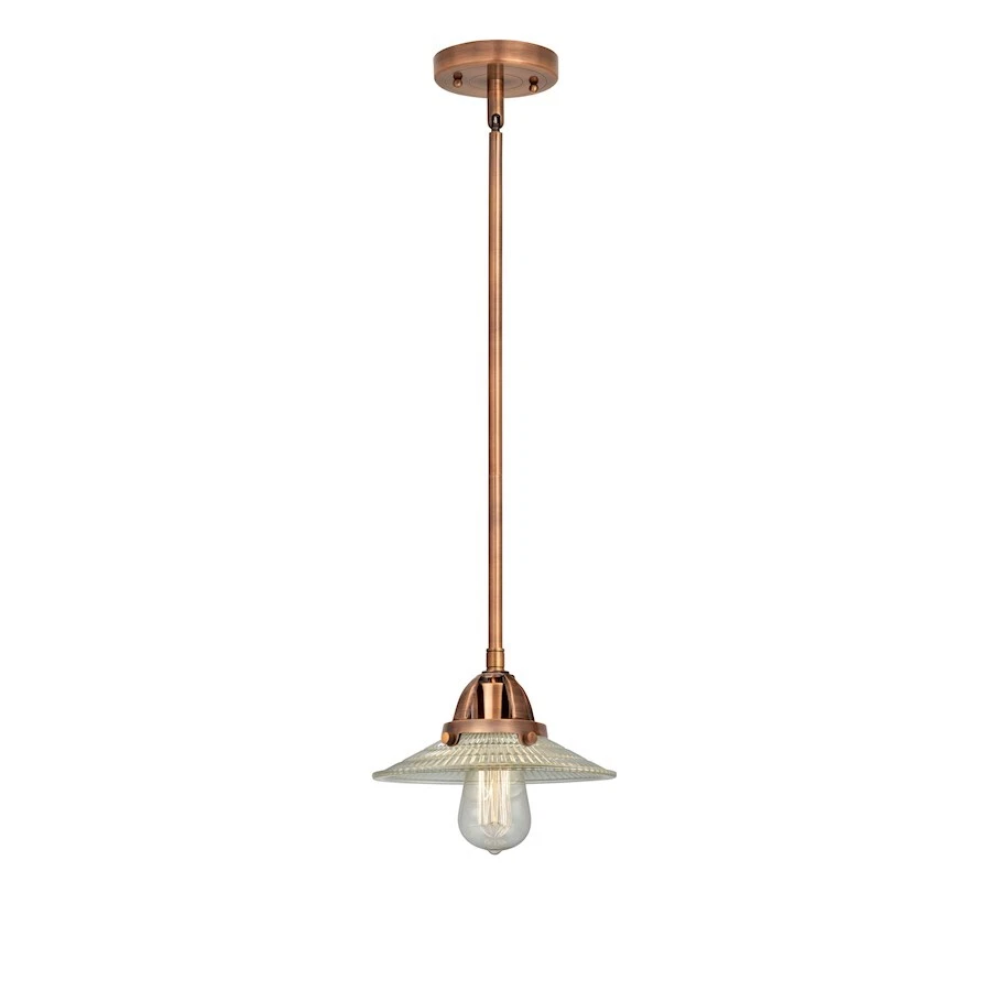 Innovations Halophane 1 Light 9" Mini Pendant, AC/Clear - 288-1S-AC-G2 - Image 1 of 1