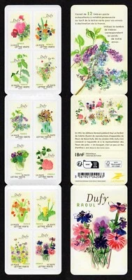 FRANCE, YEAR 2024 COMPLETE MNH BOOKLET OF DUFY RAOUL FLOWERS PAINTINGS - Image 1 of 4