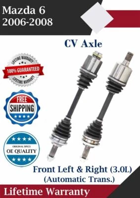 Ejes CV delanteros OE para Mazda 6 2006-2008 3,0 L transmisión automática Garantía de por vida Foto 1 de 4