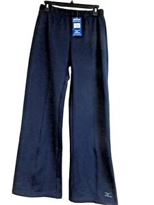 NEU MIZUNO Damen Flare Leg Micro-Fleece gefütterte Athleisure Hose dunkelblau-Small - Bild 1 von 5