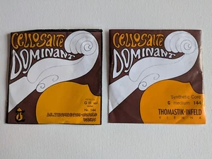 2 Dominant Thomastik Cello G Strings Medium Synthetic Core/Perlon  New in Packet - Picture 1 of 4