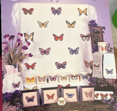 Vtg Rare CROSS MY HEART, INC. Butterfly Collection '99 Cross Stitch Bk CSB-203 - Image 1 of 4