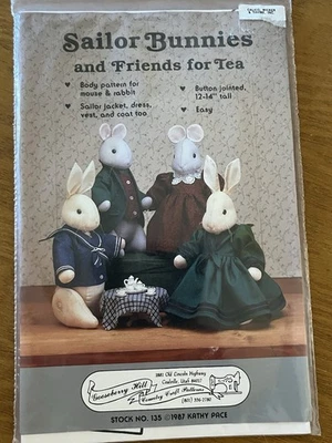Bunnies & Friends Sewing Pattern Tea Time Pals 1987 - Image 1 of 4