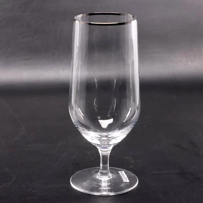 Vidrio de cristal de té helado Noritake borde de platino 7 1/4" Japón vintage Foto 1 de 4