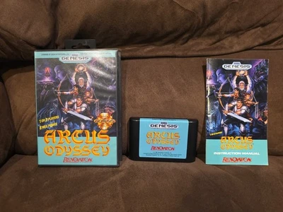 SEGA GENESIS ARCUS ODYSSEY COMPLETE IN BOX CIB RARE AUTHENTIC GENUINE  - Image 1 of 4