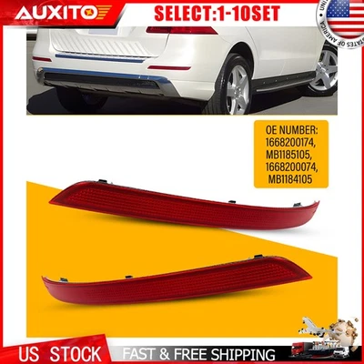 Juego de reflectores de parachoques trasero para Mercedes Benz W166 ML350 ML400 ML550 12-15 2-20X Foto 1 de 4