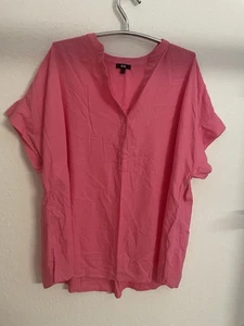 Damen Kurzarm Bluse C&A, Rosa, Gr. 56 - Bild 1 von 3