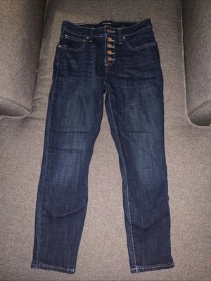 Lucky Brand Mid Rise Skinny Ava Button Fly Jeans Size 6/28 Dark Wash Blue Denim - Image 1 of 4