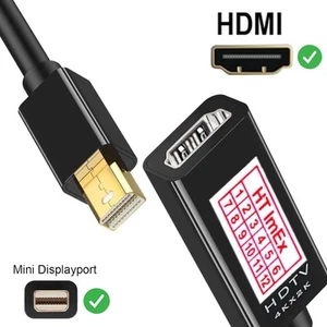 HT-ImEx Mini DisplayPort (Thunderbolt 2) auf HDMI Buchse Adapter 4K Konverter - Bild 1 von 12