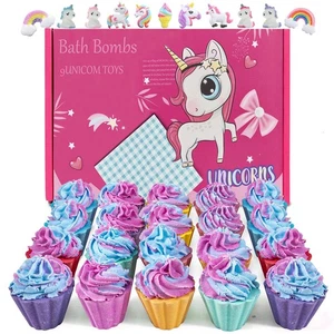 Bombas de baño para niños con unicornio sorpresa en el interior, 20 bombas de baño para niños set de regalo... - Imagen 1 de 7