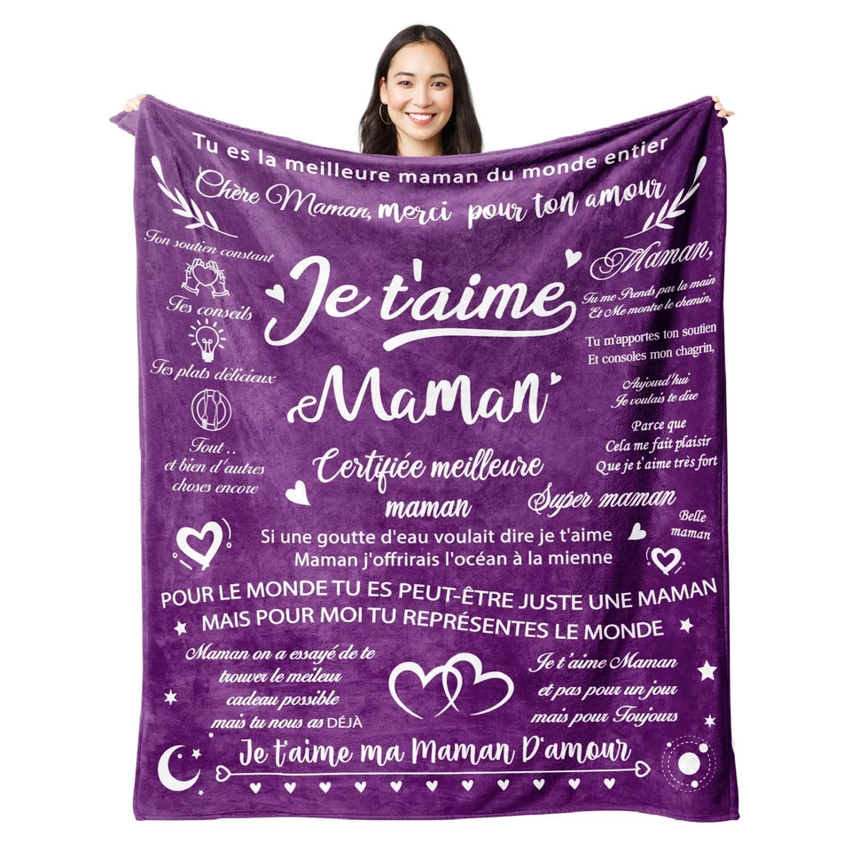 Geschenk für Mama Fleecedecke Geschenk zum Geburtstag Mama Muttertag und Weih... - Bild 1 von 4